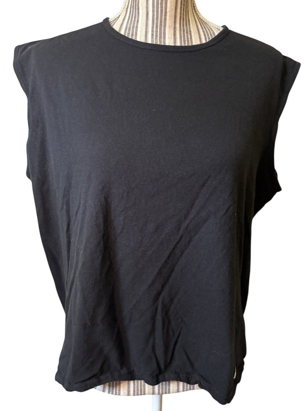 Dickies Muscle Tee XL (46-48) Black Sleeveless Tank Top 100% Cotton Stretch